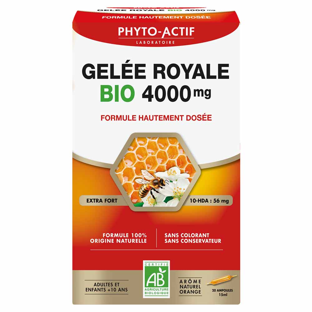 Phyto-Actif Gelée royale bio 4000mg titrée en 10-hda 300ml