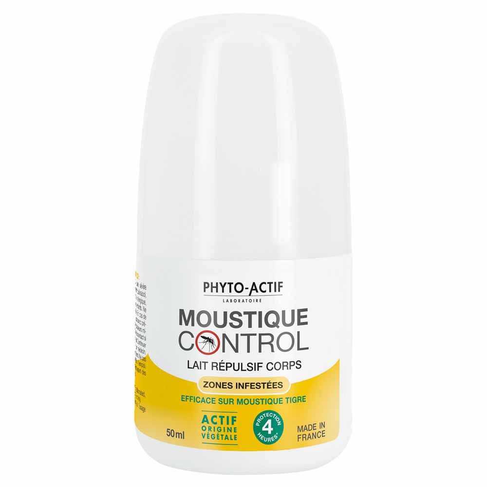 Phyto-Actif Moustique Control Lait Roll-On Répulsif Peau Zone Infestées Dès 1 An 50ml