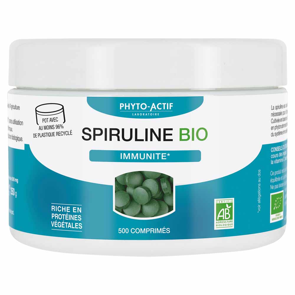 Phyto-Actif Spiruline Bio 500 Comprimes 500 comprimés