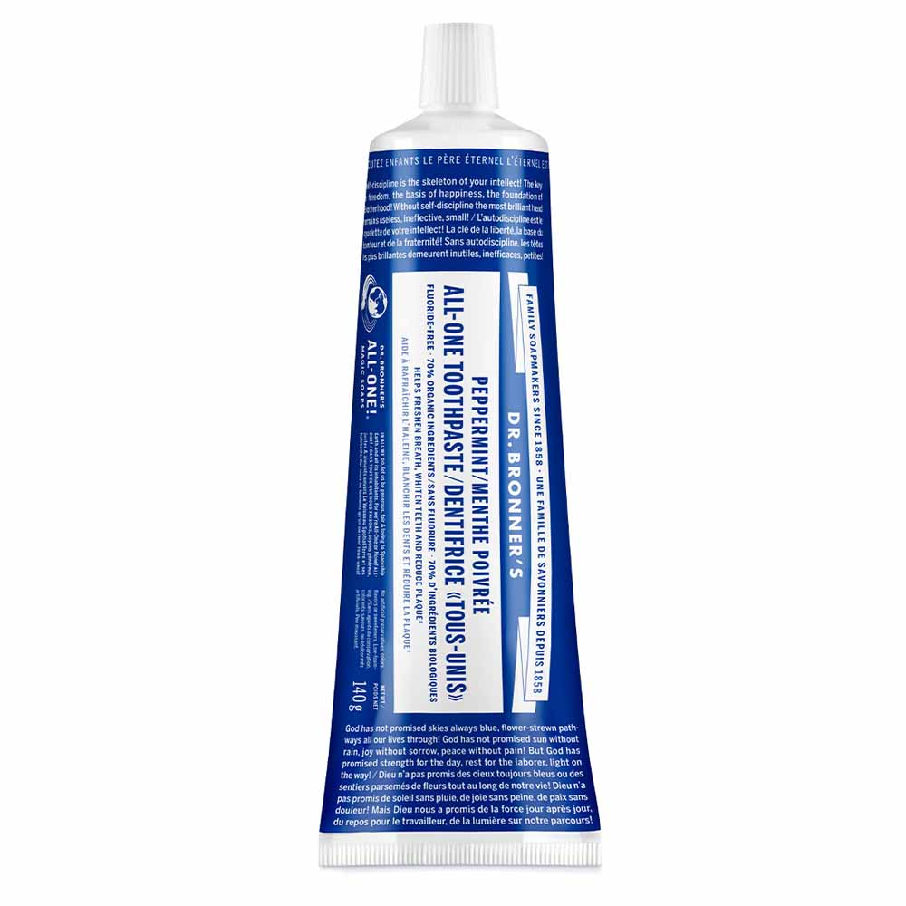 Dr Bronner'S Dentifrice Menthe Poivree Bio 140g