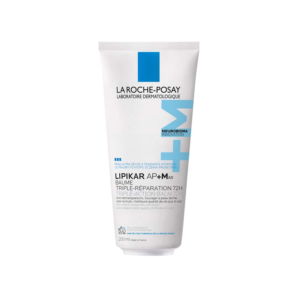 La Roche-Posay Lipikar AP+Max Baume Relipidant Triple Réparation Peaux Ultra Sèches à Tendance Autopique 200ml