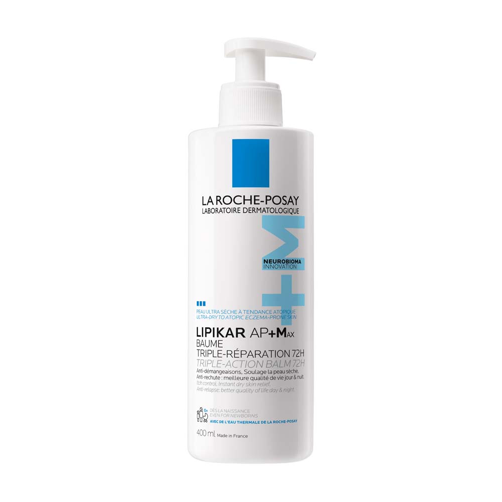 La Roche-Posay Lipikar AP+Max Baume Relipidant Triple Réparation Peaux Ultra Sèche à Tendance Atopique 400ml