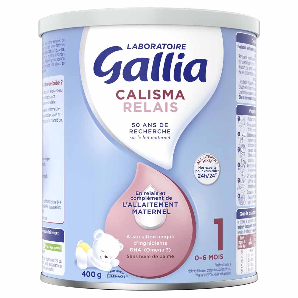 Gallia Calisma Relais 1 Lait en poudre 0 à 6 mois 400g