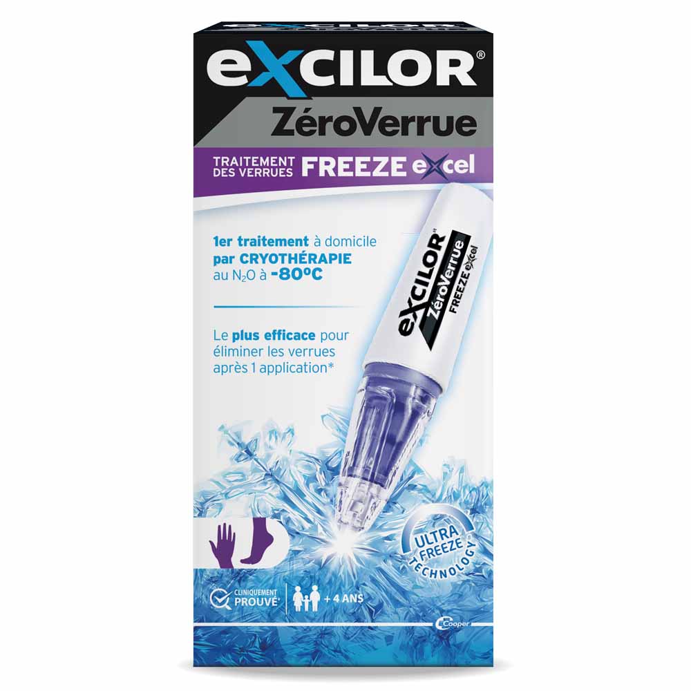 Objectif Zero Verrue Freeze Excel 14.3g 9 doses Mylan
