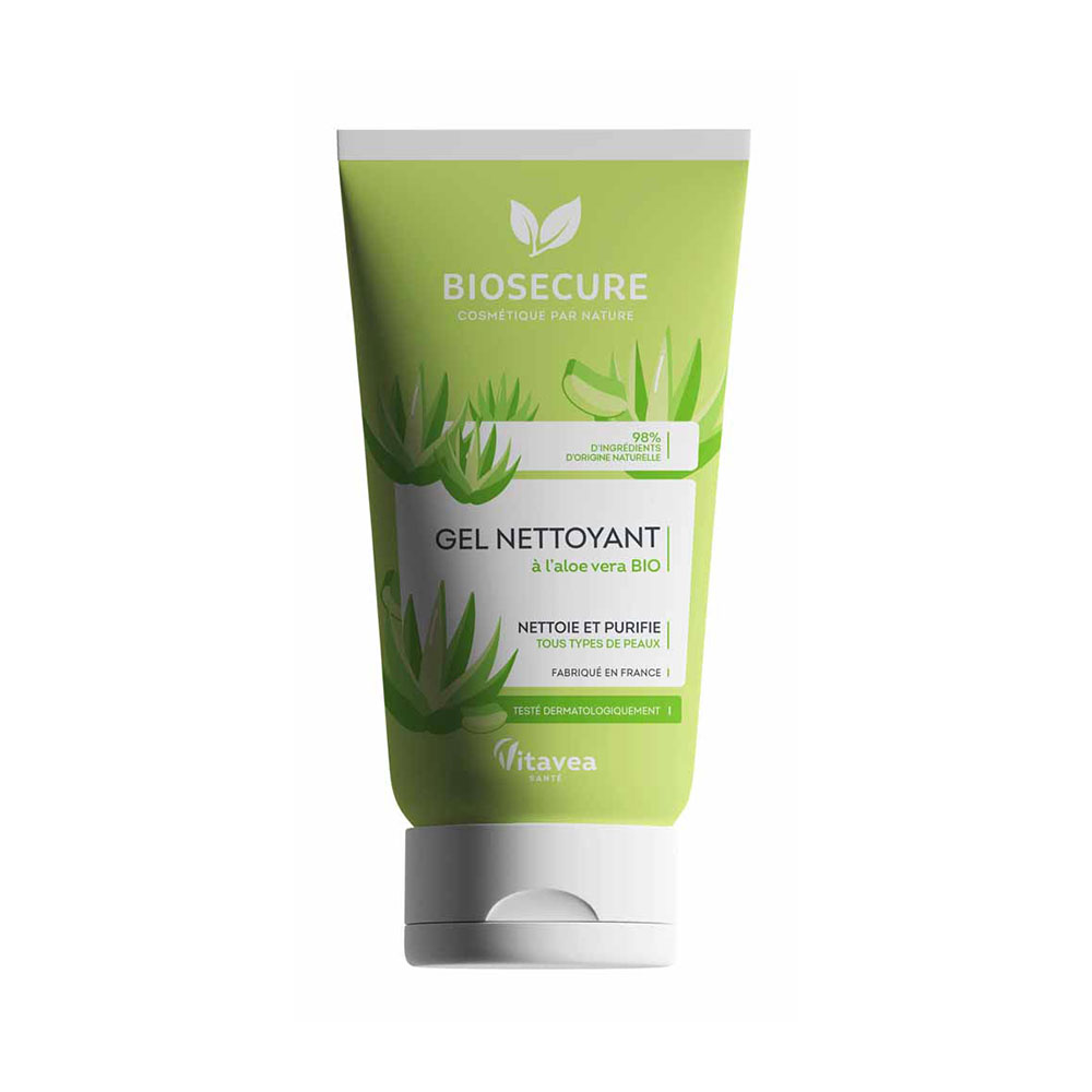 Bio Secure Gel Nettoyant Aloe Vera Tous Types de Peaux 150ml