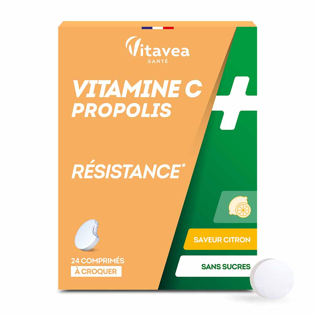 Vitavea Santé Vitamine C + Propolis Résistance 24 Comprimes A Croquer