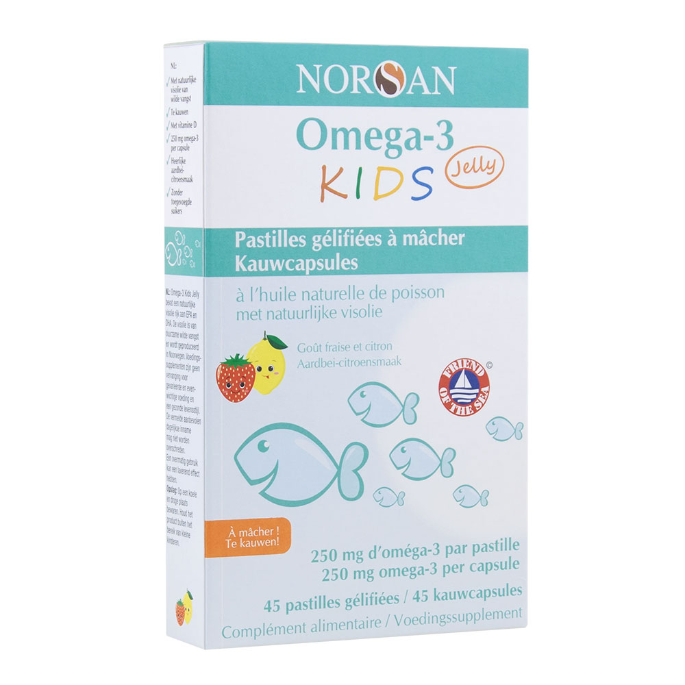 Omega 3 Kids Jelly 45 pastilles à mâcher Norsan