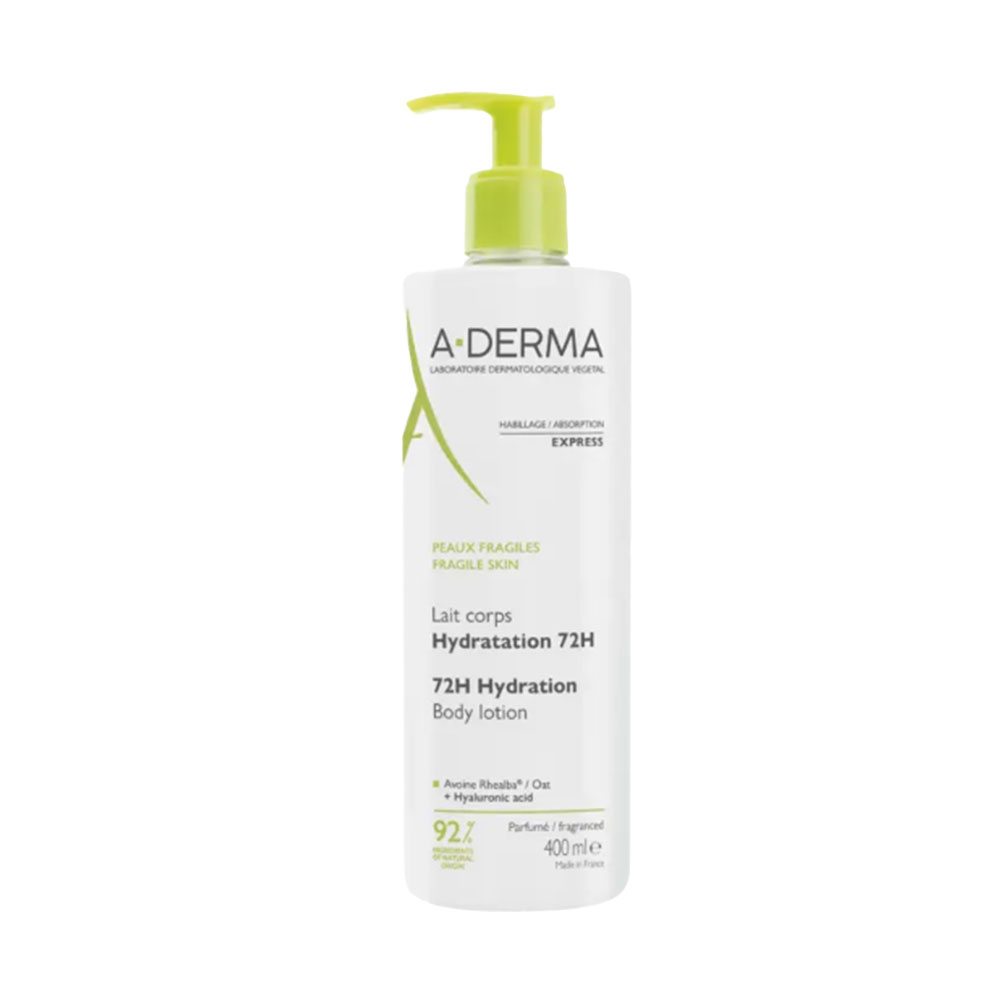 A-Derma Les Indispensables Lait Corps Hydratation 72h Peaux Fragiles Et Délicates 400ml