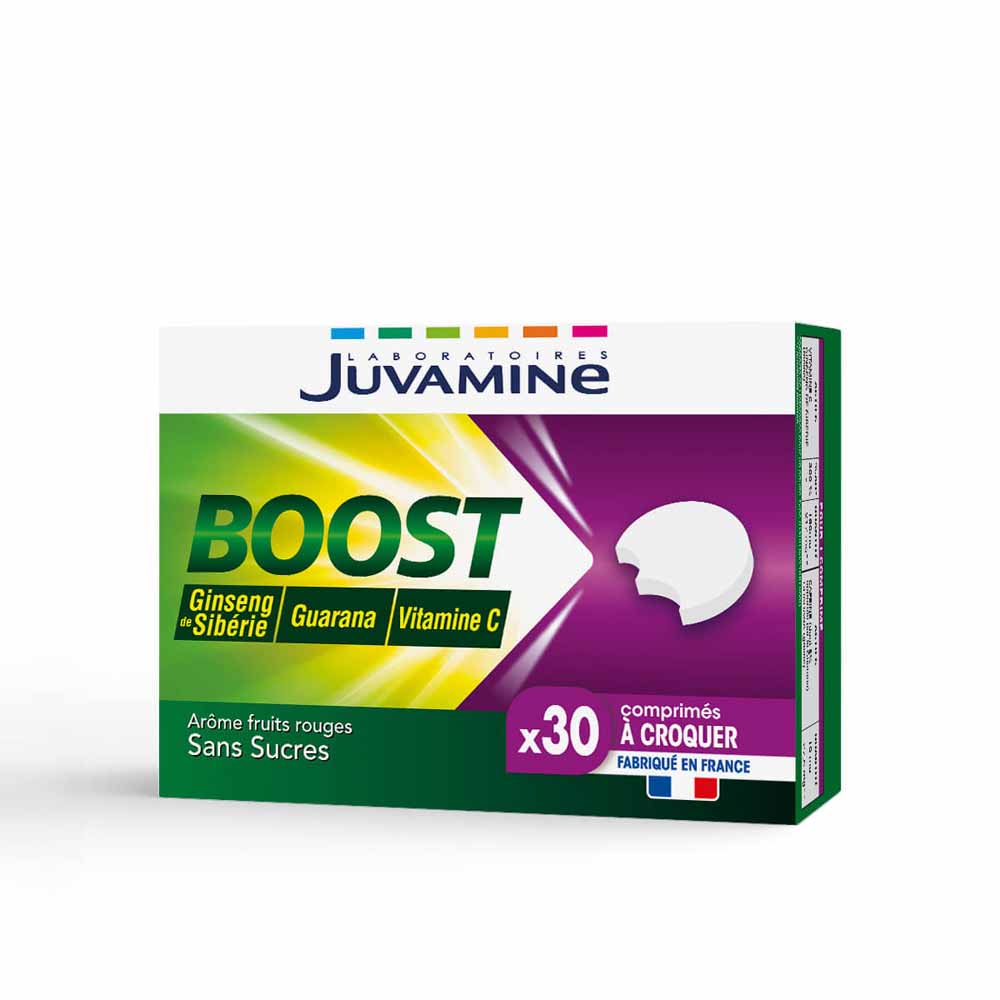Juvamine Boost Vitamine C Ginseng Guarana 30 Comprimes A Croquer