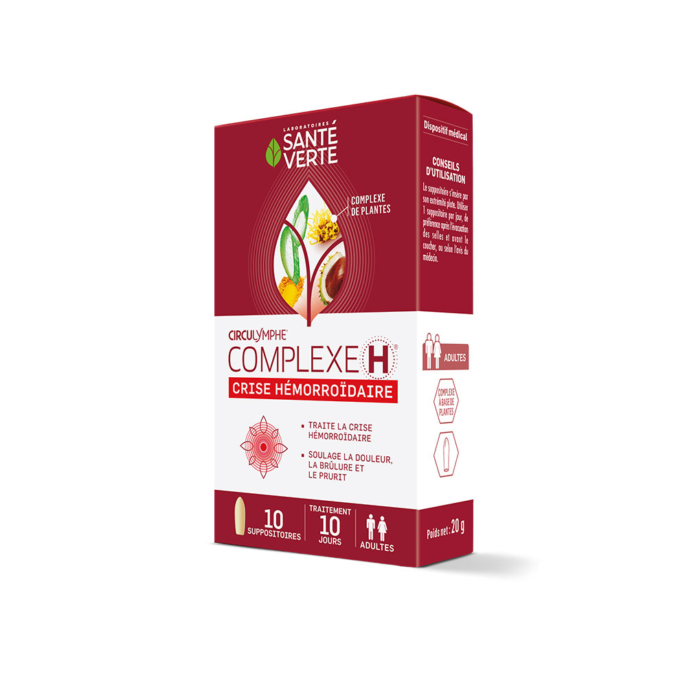 COMPLEXE H 10 suppositoires Circulymphe Sante Verte
