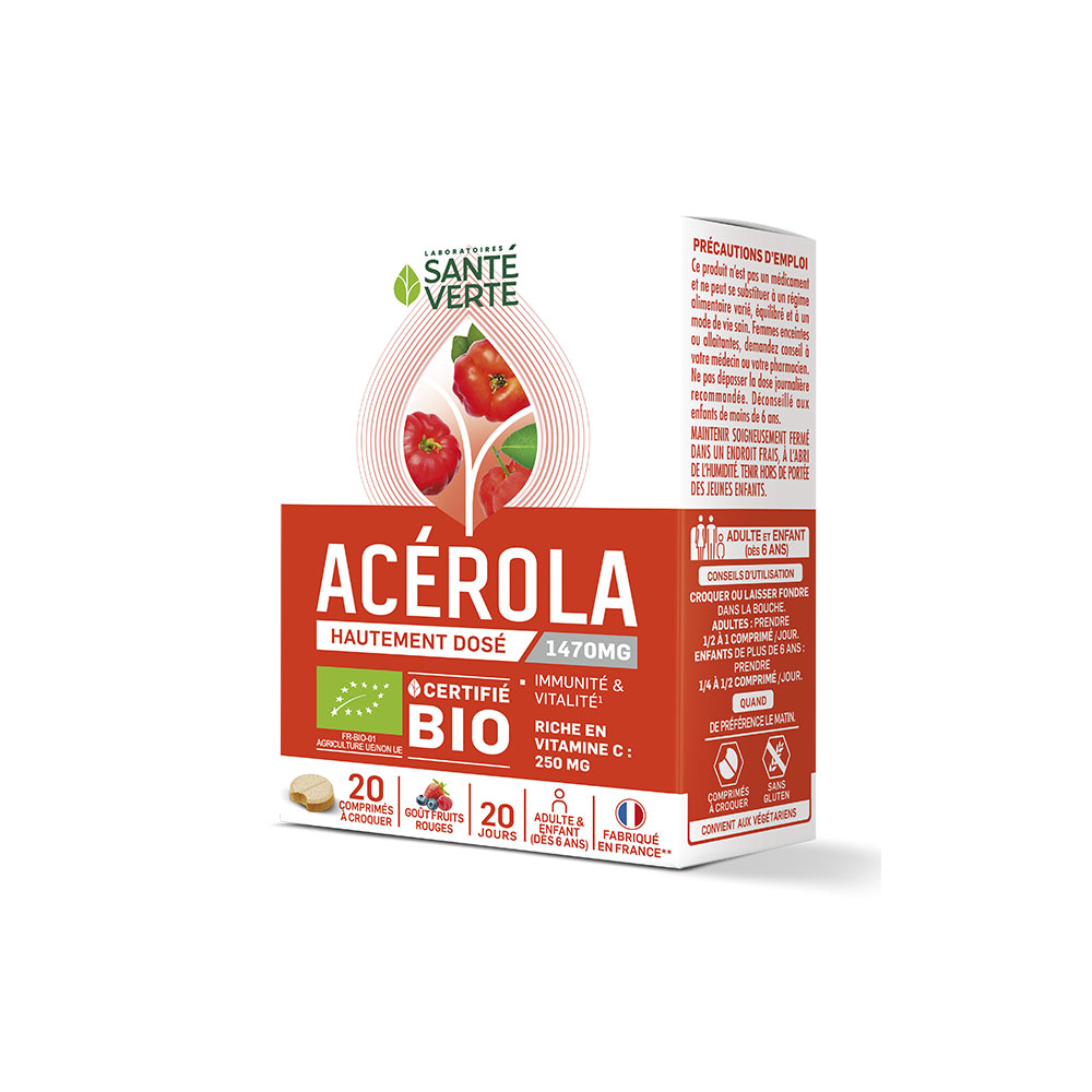 Sante Verte Acerola Bio 20 Comprimés