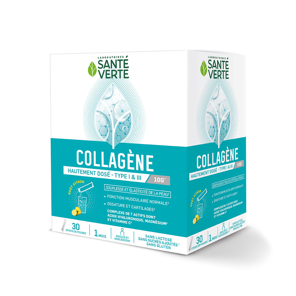 Sante Verte Collagène Goût Citron 30 Sticks