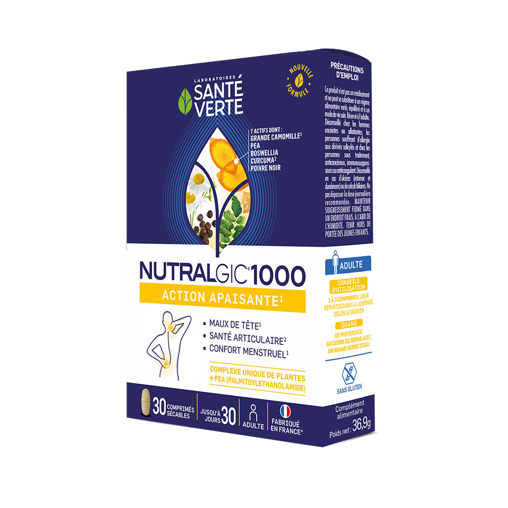 Sante Verte Nutralgic Action Apaisante 1000 30 comprimés