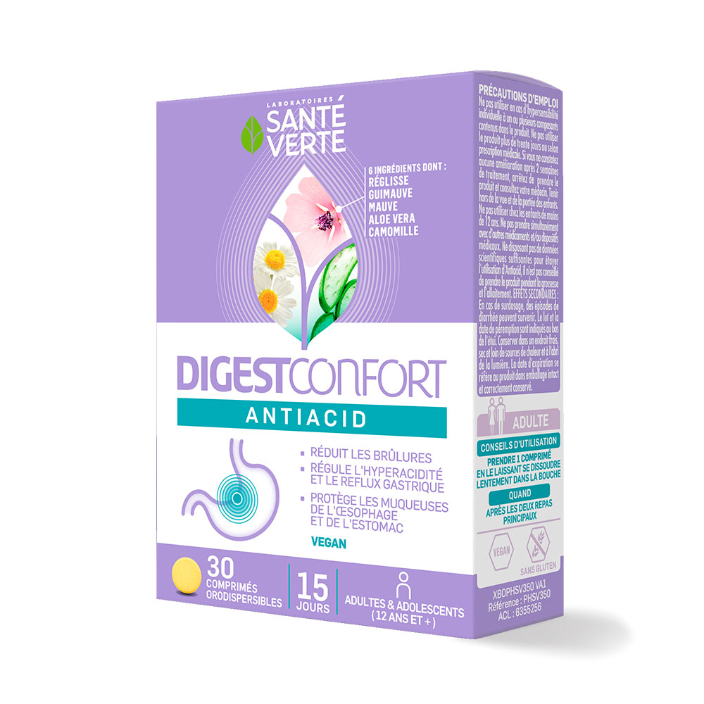 Sante Verte DIgestConfort Antiacid 30 comprimés orodispersibles