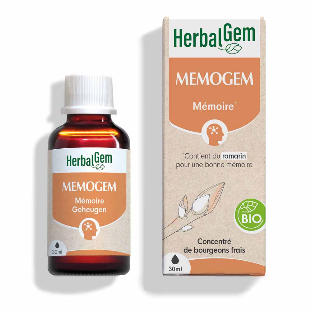 Memogem Bio 30ml Complexes De Gemmotherapie Mémoire Herbalgem