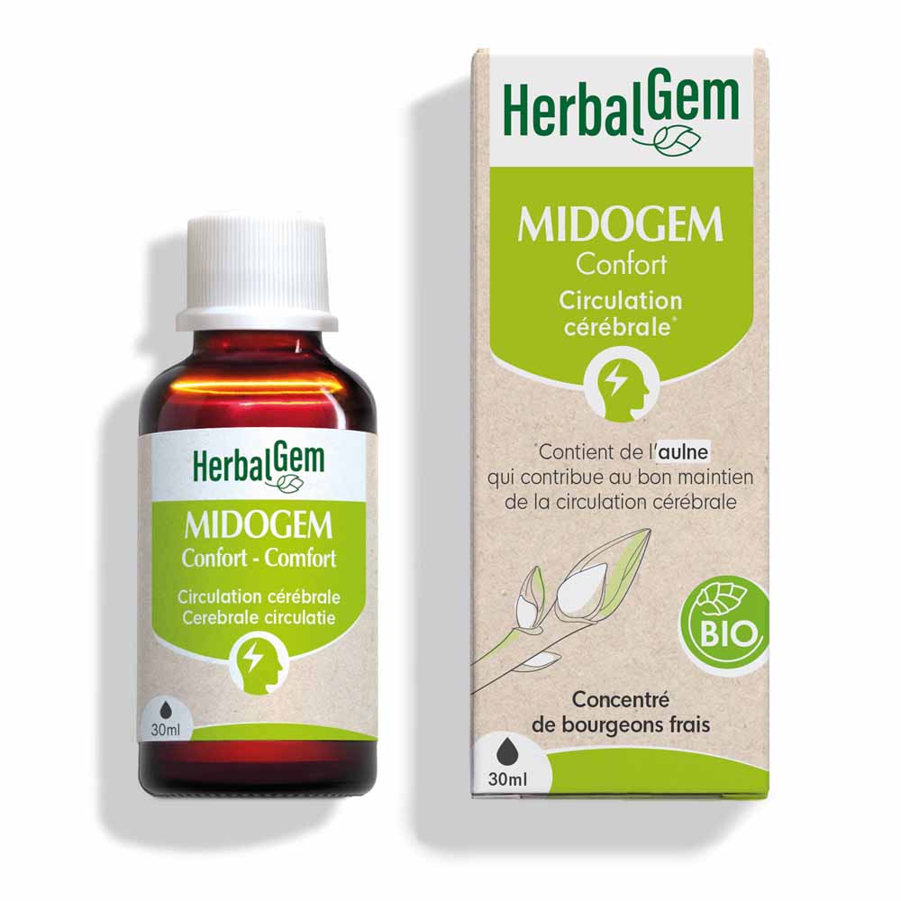 Herbalgem Complexes De Gemmotherapie Midogem Confort Bio Circulation Cerebrale 30ml
