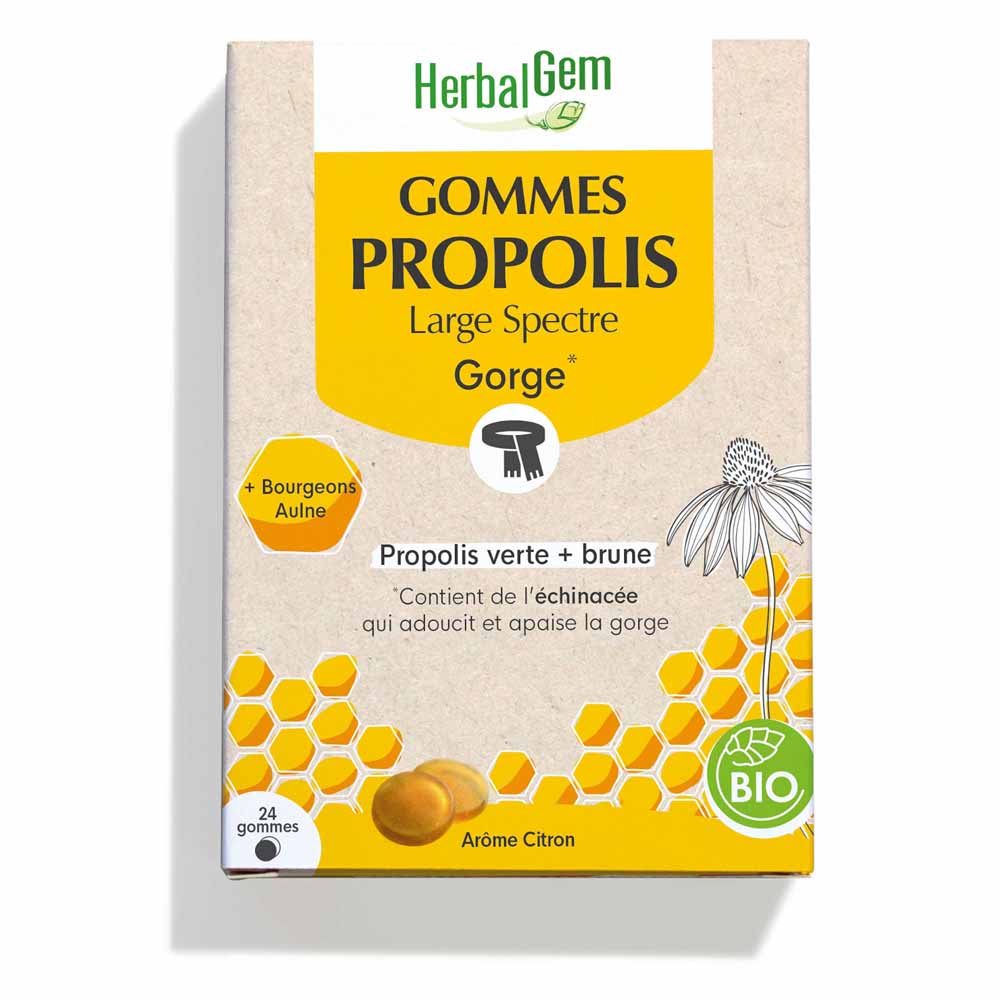 Herbalgem Propolis Gommes Bio Large Spectre x24
