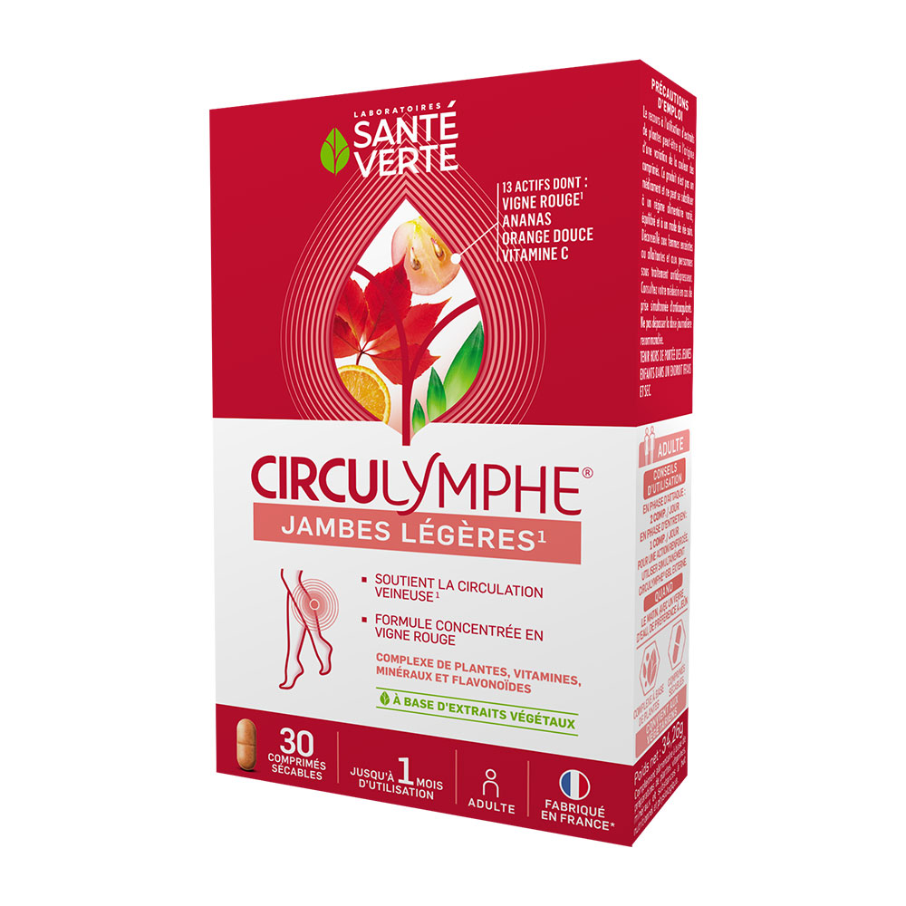 Sante Verte Circulymphe Jambes Légères 30 Comprimés