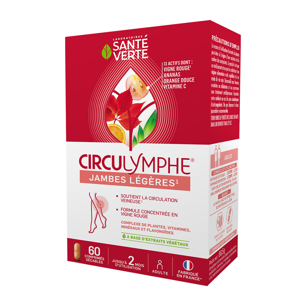 Sante Verte Circulymphe Jambes Légères 60 Comprimes