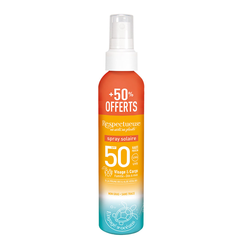 Respectueuse Spray Solaire SPF50 150ml