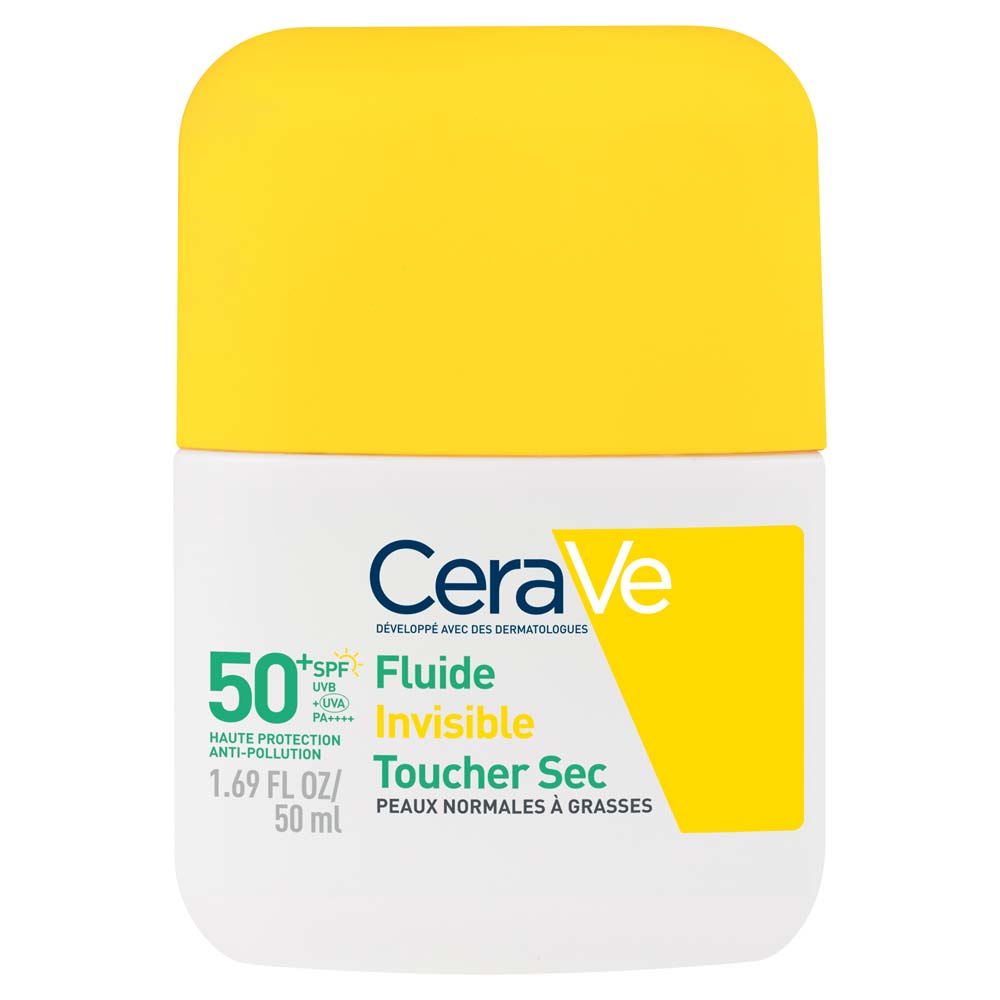 Cerave Fluide Invisible Toucher Sec SPF50+ Haute Protection visage 50ml