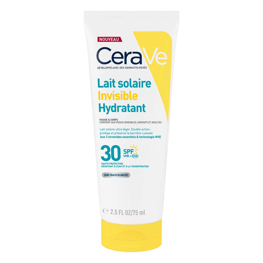 Cerave Lait Solaire Invisible Hydratant SPF 30 Haute Protection visage et le corps 75ml