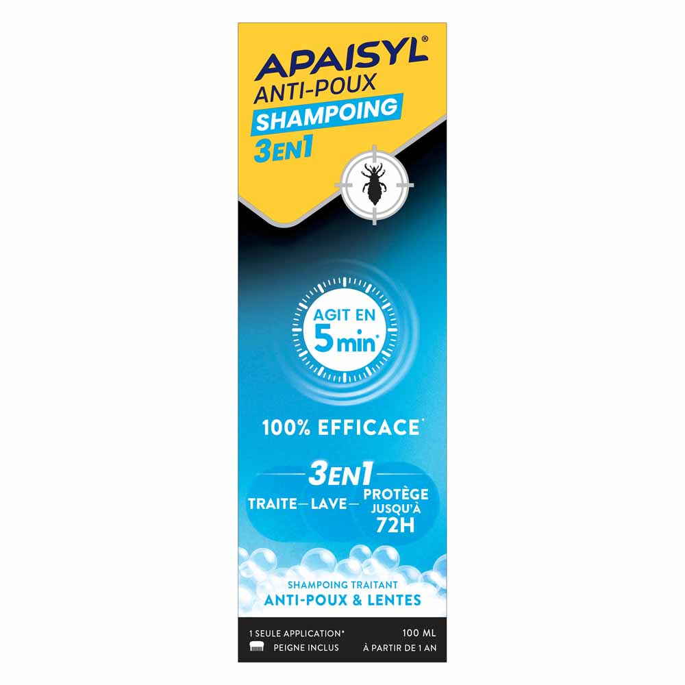Apaisyl Anti-Poux Shampoing 3en1 100ml