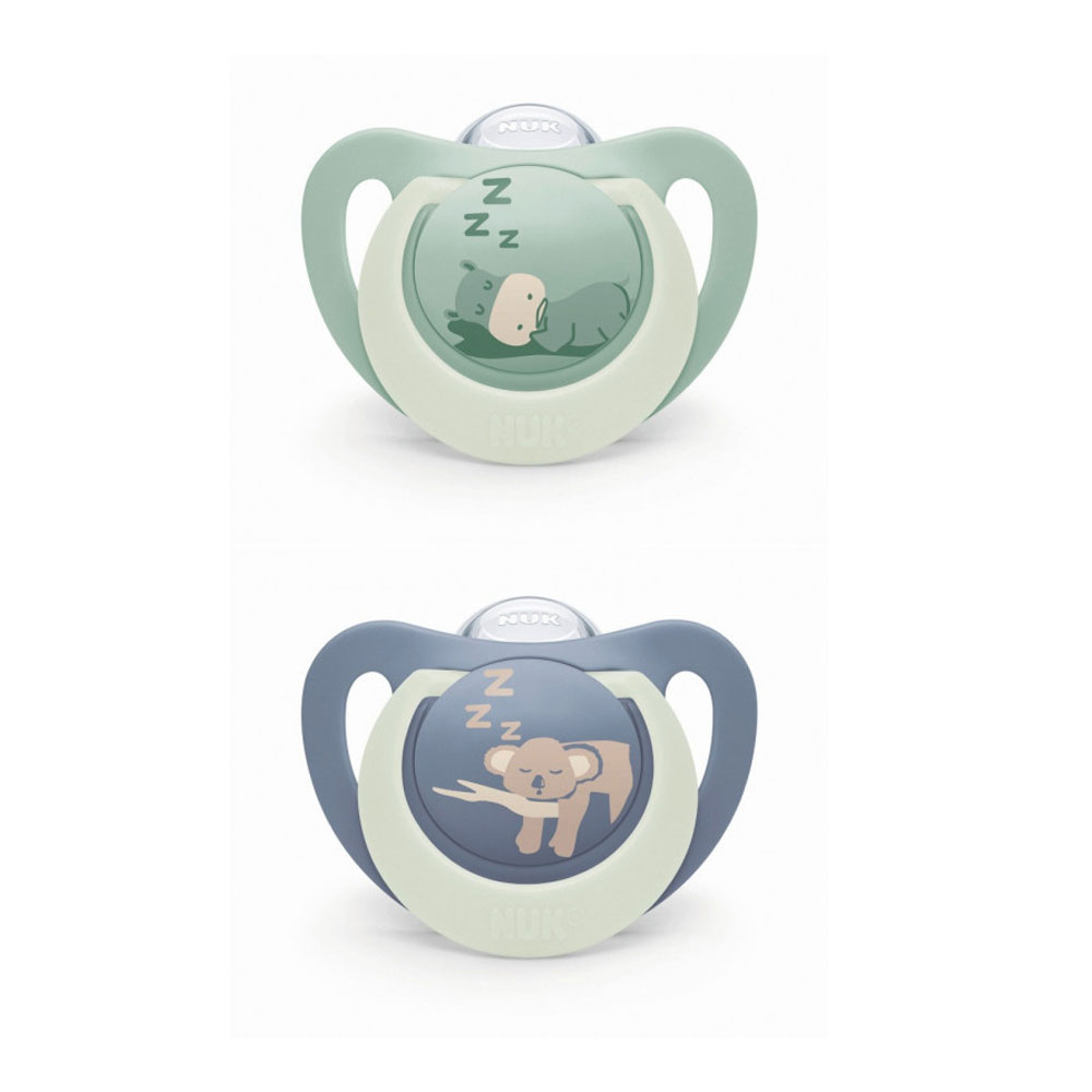 Nuk First Choice Sucettes physiologiques Nuit 18 à 36 mois x2