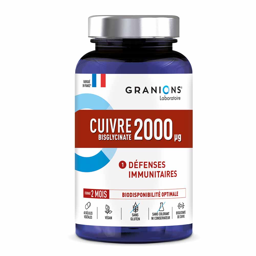 Granions Cuivre Défenses immunitaires 60 gélules