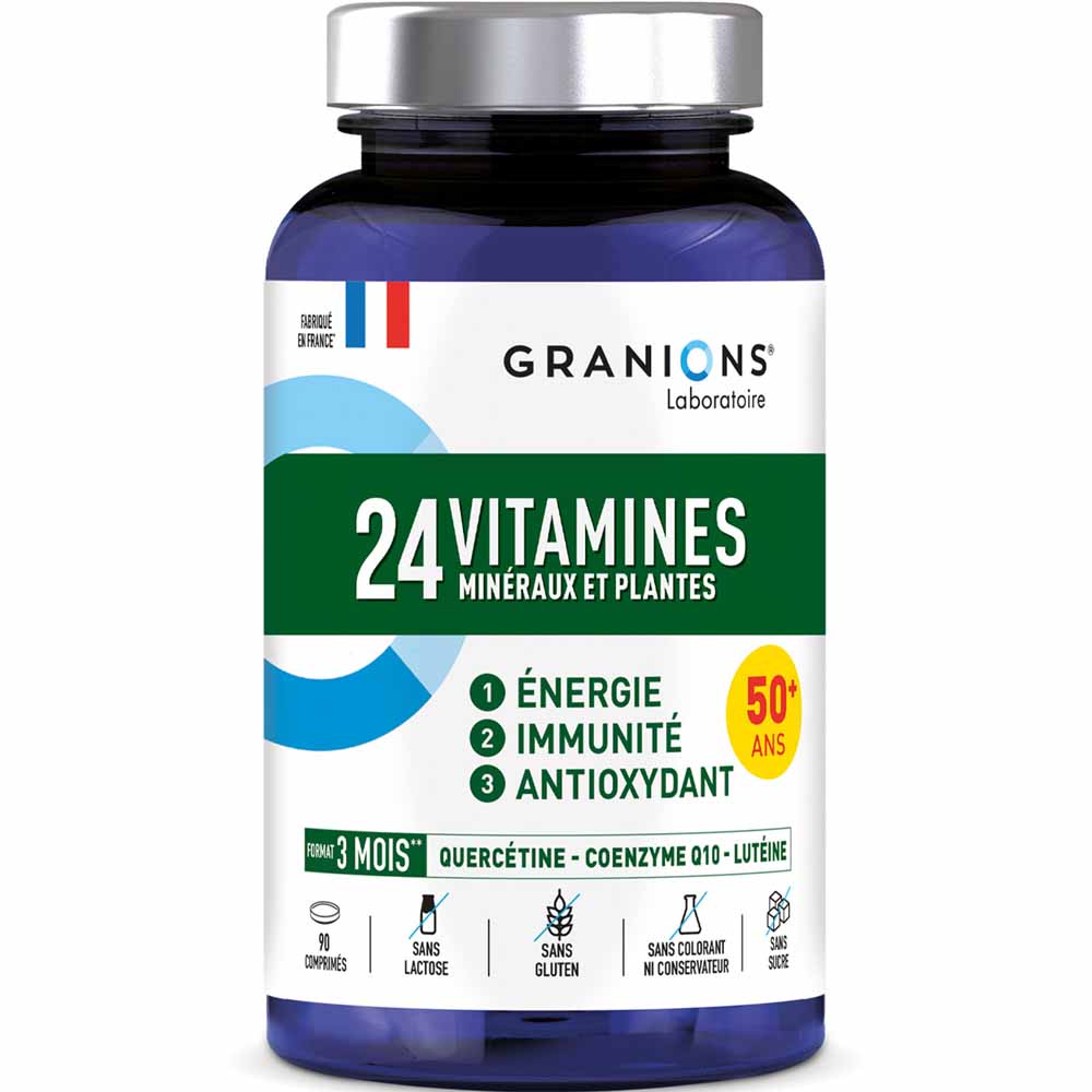 Granions 24 vitamines et minéraux et plantes 90 comprimés