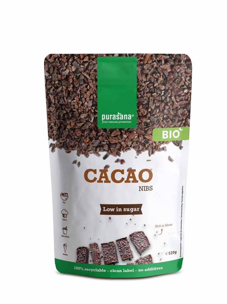 Purasana Êclat de Fèves Noyaux de Cacao 120g