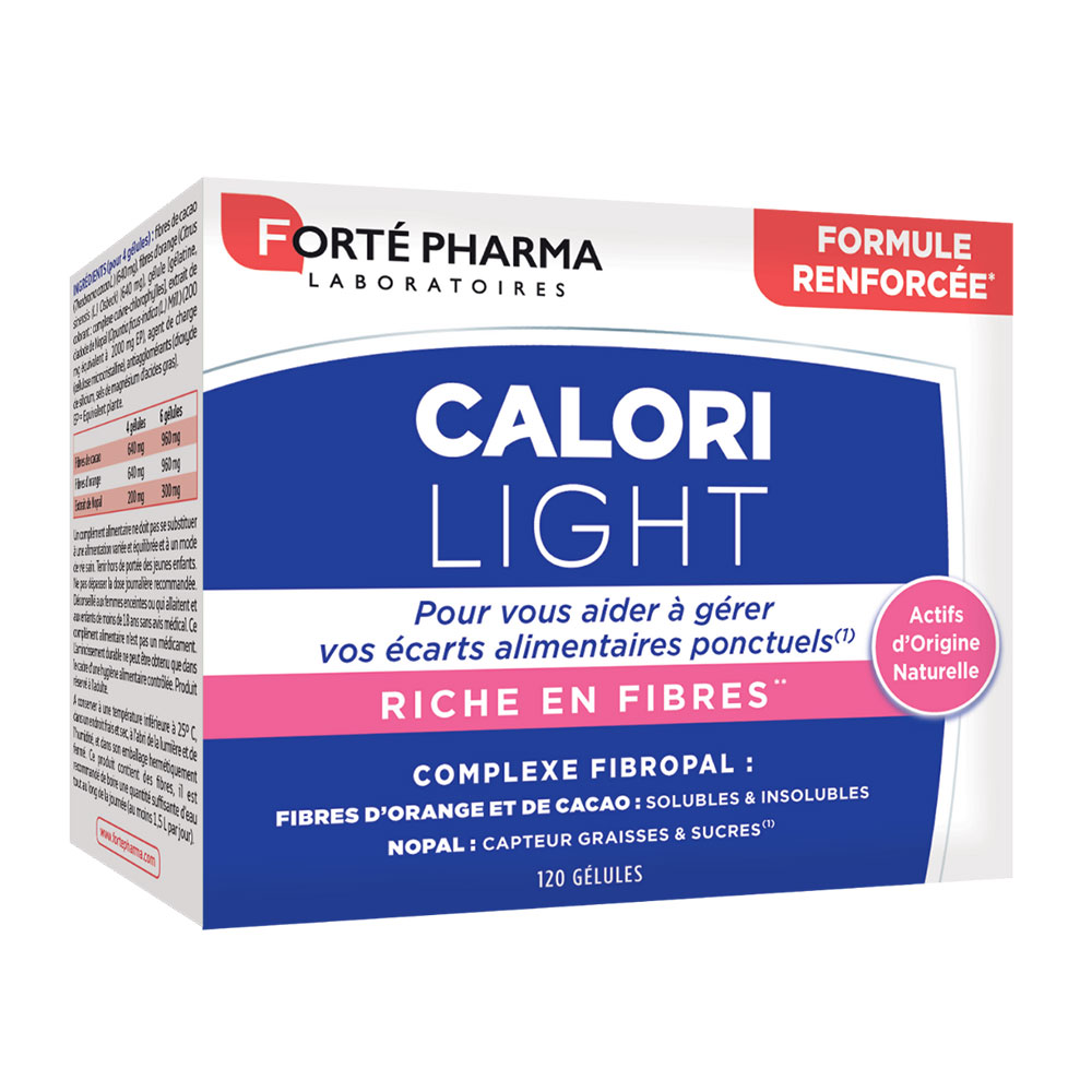 Forté Pharma CaloriLight Capteur de Graisses Fibres + Nopal 120 gélules