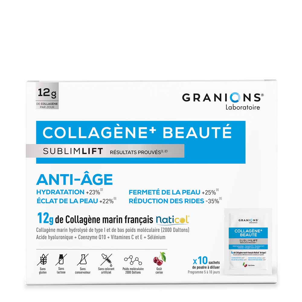Granions SublimLift Collagène+ beauté Anti-âge 10 sachets