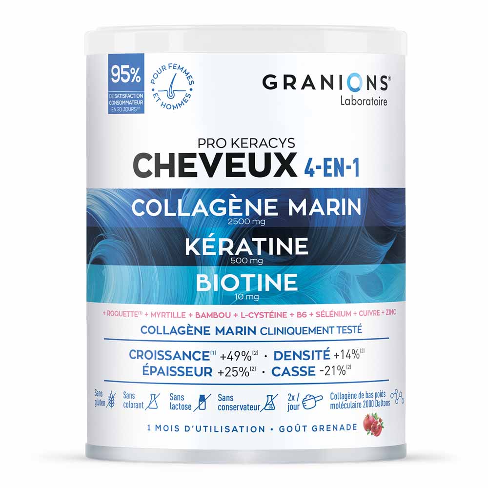Granions Pro Keracys Cheveux 4en1 Collagène + Kératine + Biotine 300g