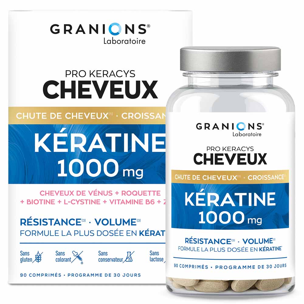 Granions Pro Keracys Cheveux Kératine Résistance et volume 90 comprimés