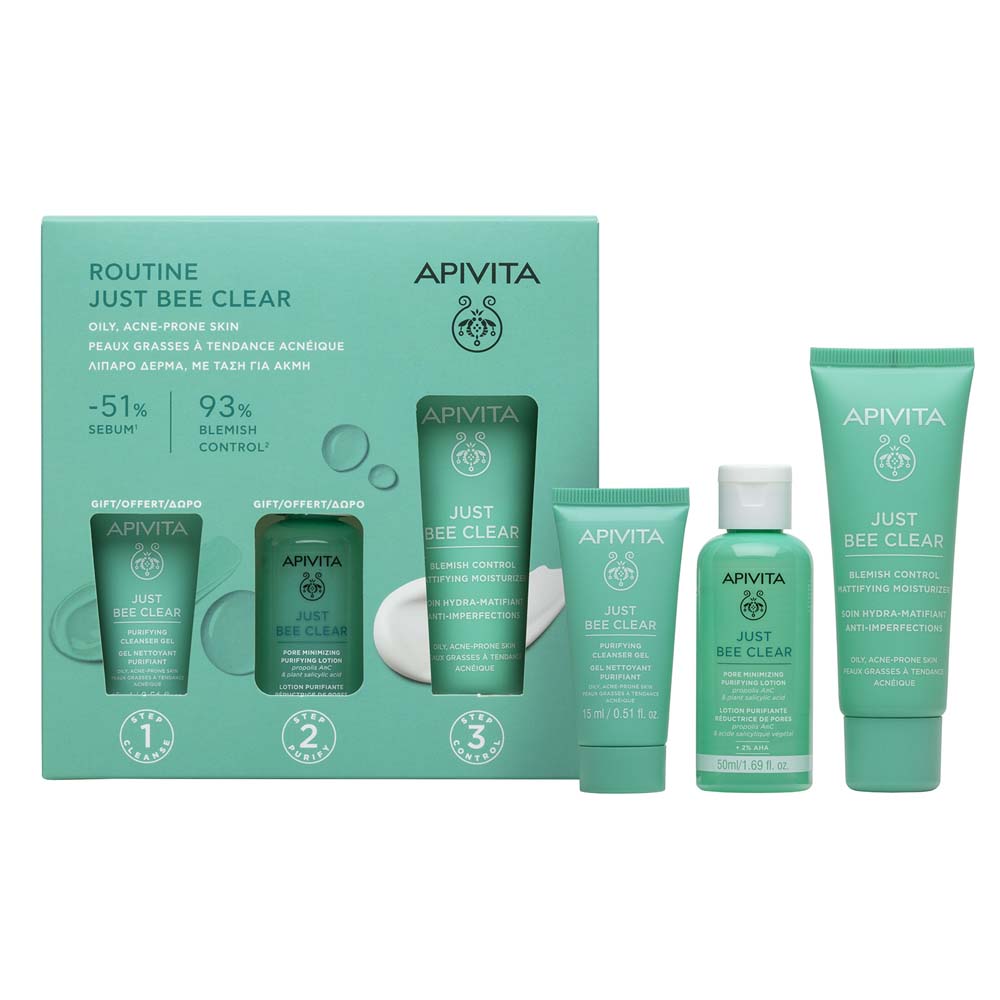 Apivita Just Bee Clear Coffret Routine anti-imperfections