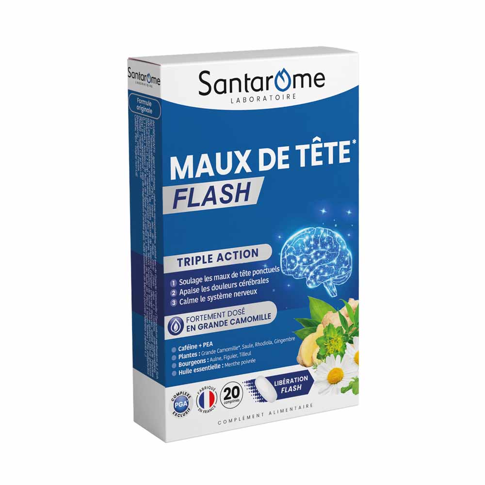 Santarome Maux de Tête Flash 20 comprimés