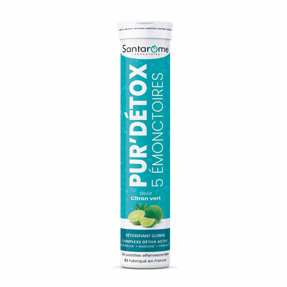 Santarome Pur'Detox 5 Emonctoires 20 Pastilles Effervescentes