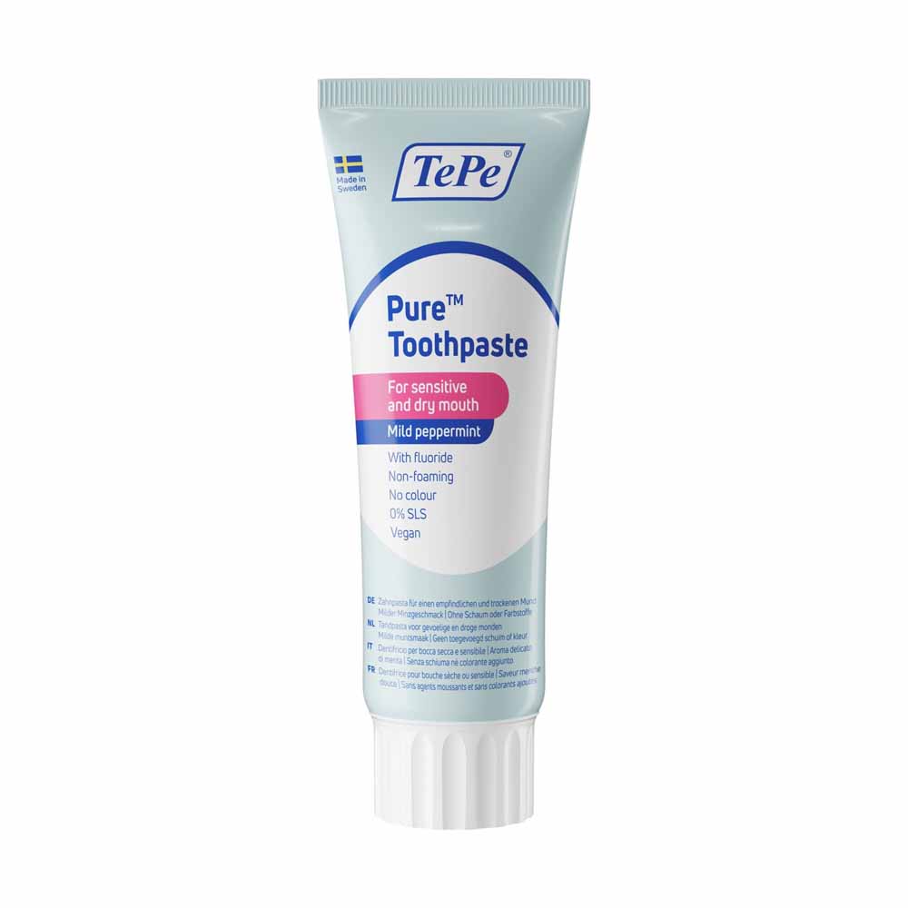 TePe Pure Dentifrice Avec Fluor Goût Menthe Douce 75ml