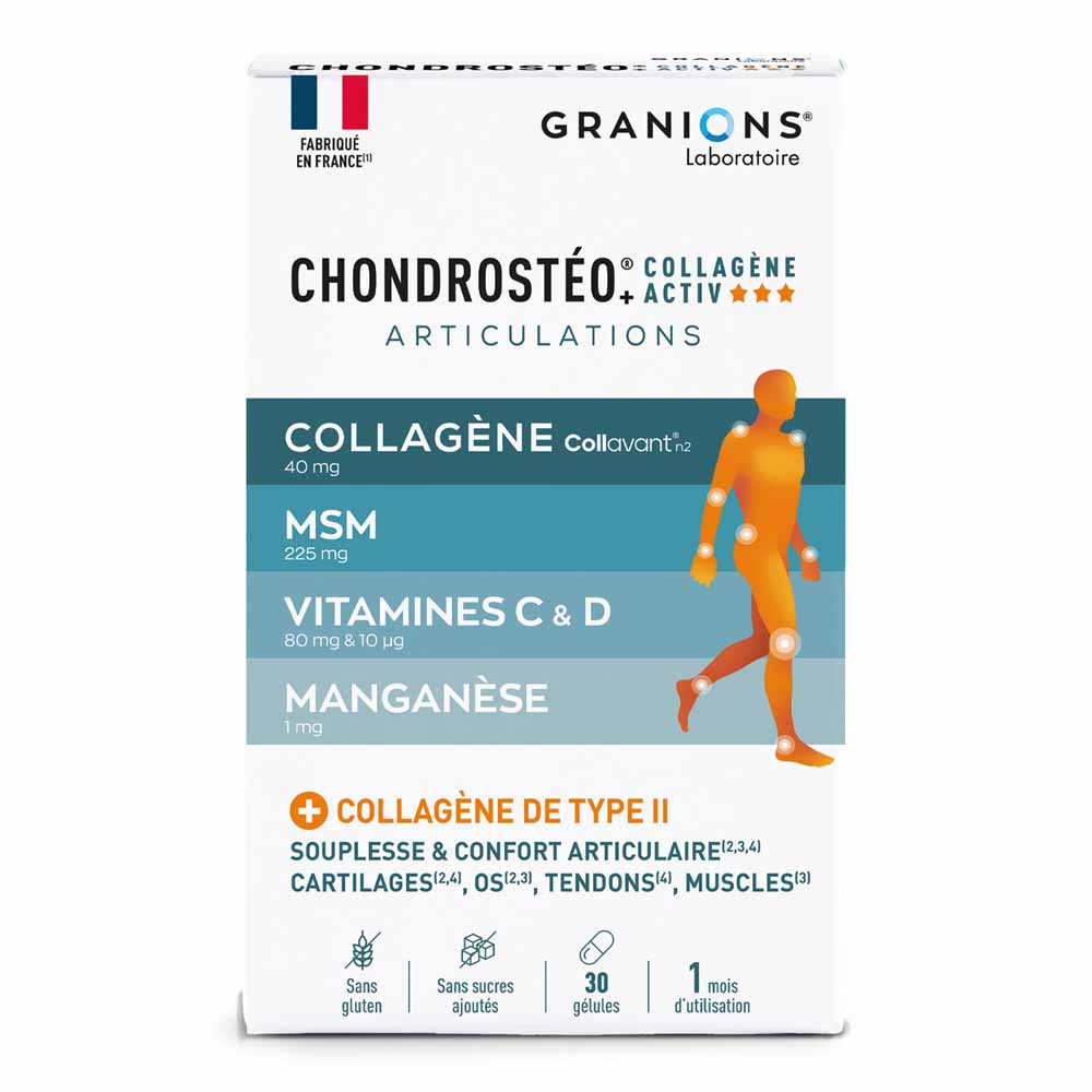 Granions Chondrosteo+ Collagène Activ Articulations 30 Gélules