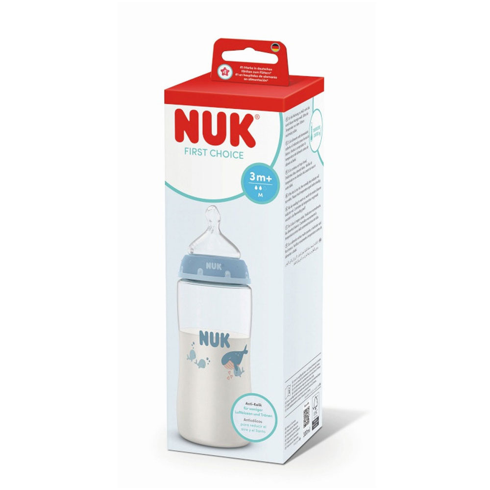 Biberon silicone 300ml First Choice+ avec Temperature Control De 0 a 6 mois Nuk