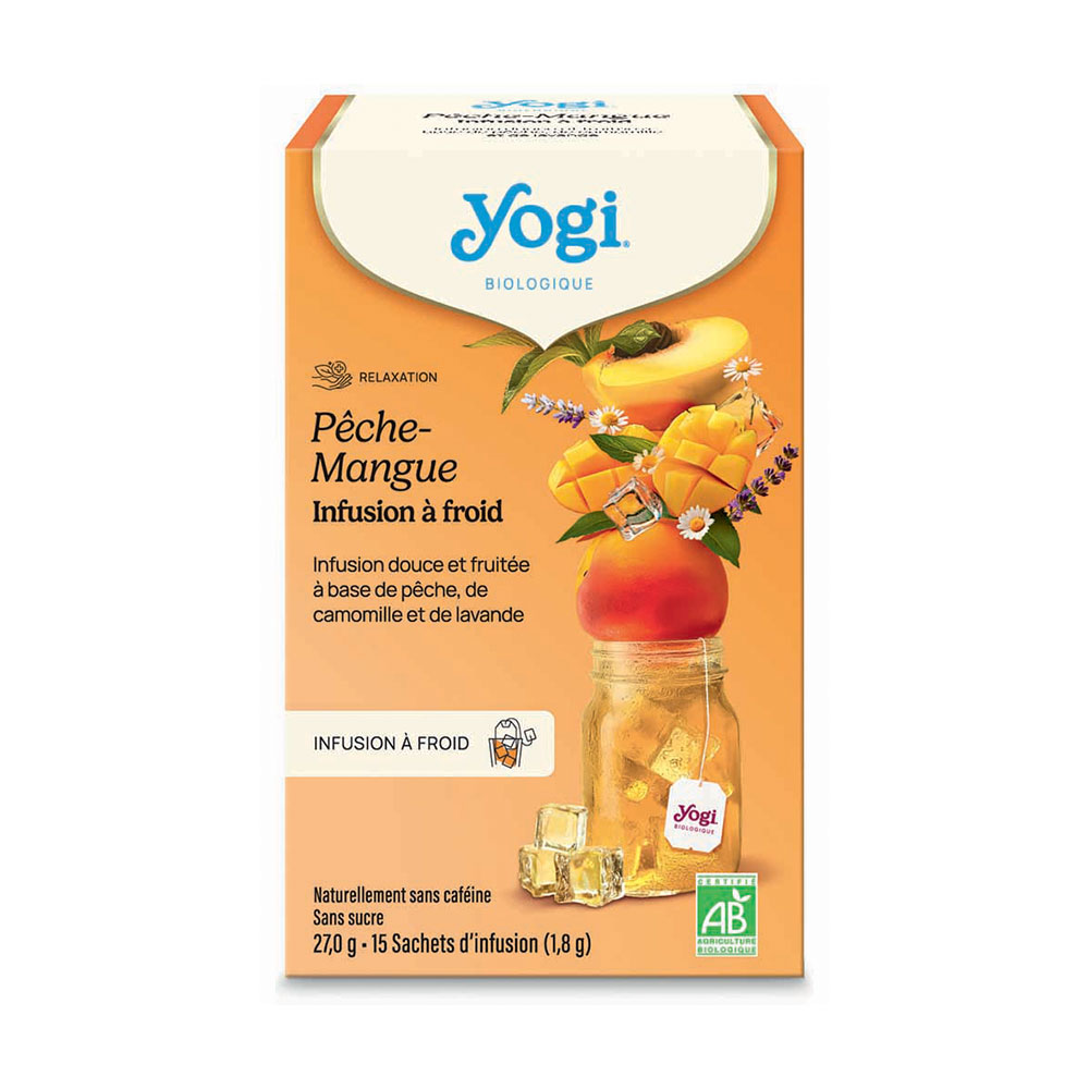 Yogi Tea Infusions à Froid Pêche Mangue 15 sachets
