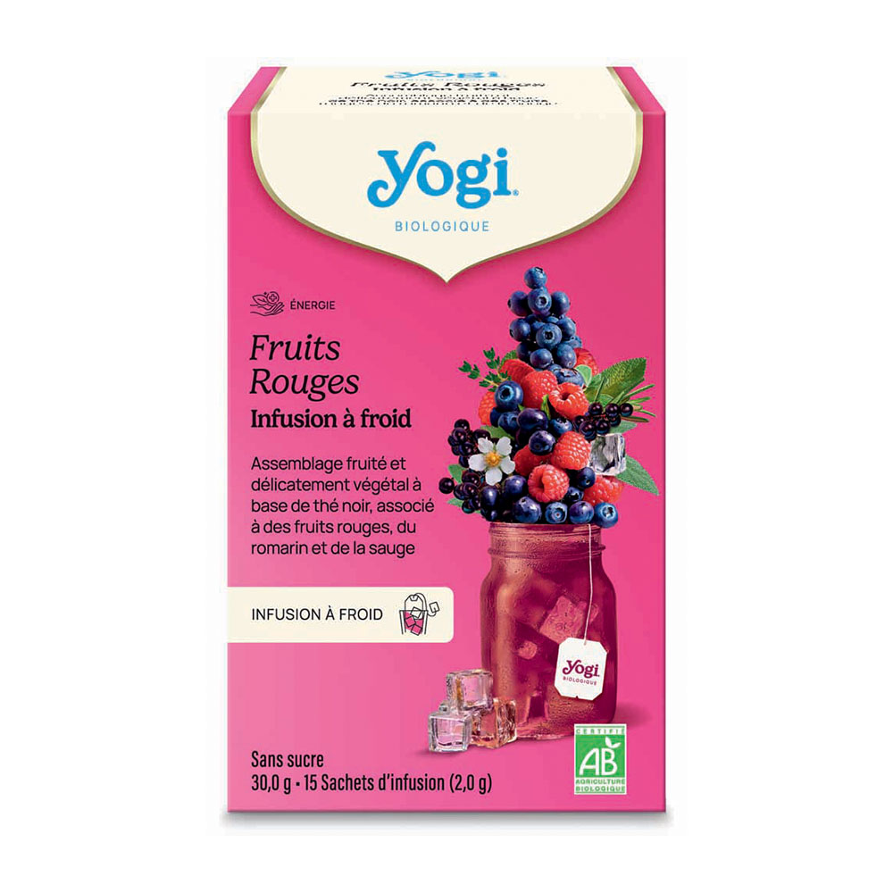 Yogi Tea Infusions à Froid Fruits Rouges 15 sachets
