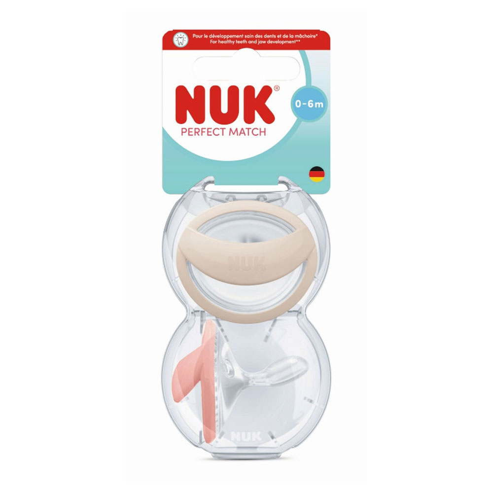 Nuk Mommyfeel Sucettes Physiologiques en Silicone 0 à 6 Mois x2
