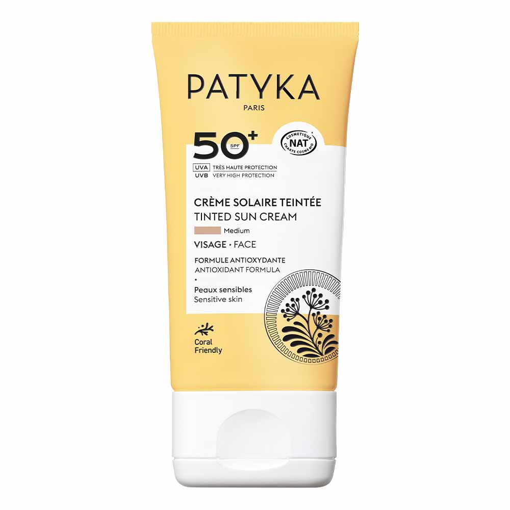 Patyka Solaire Crème Solaire Teintée SPF50+ Médium Tous Types de Peaux 40ml
