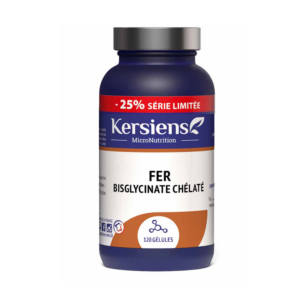 Kersiens Fer bisglycinate chélaté 120 gélules