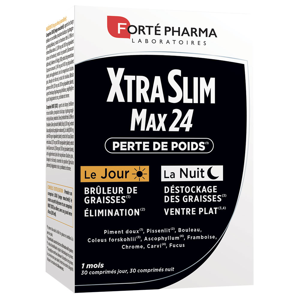 Forté Pharma XtraSlim Max Perte de Poids Le Jour et La Nuit 60 comprimés