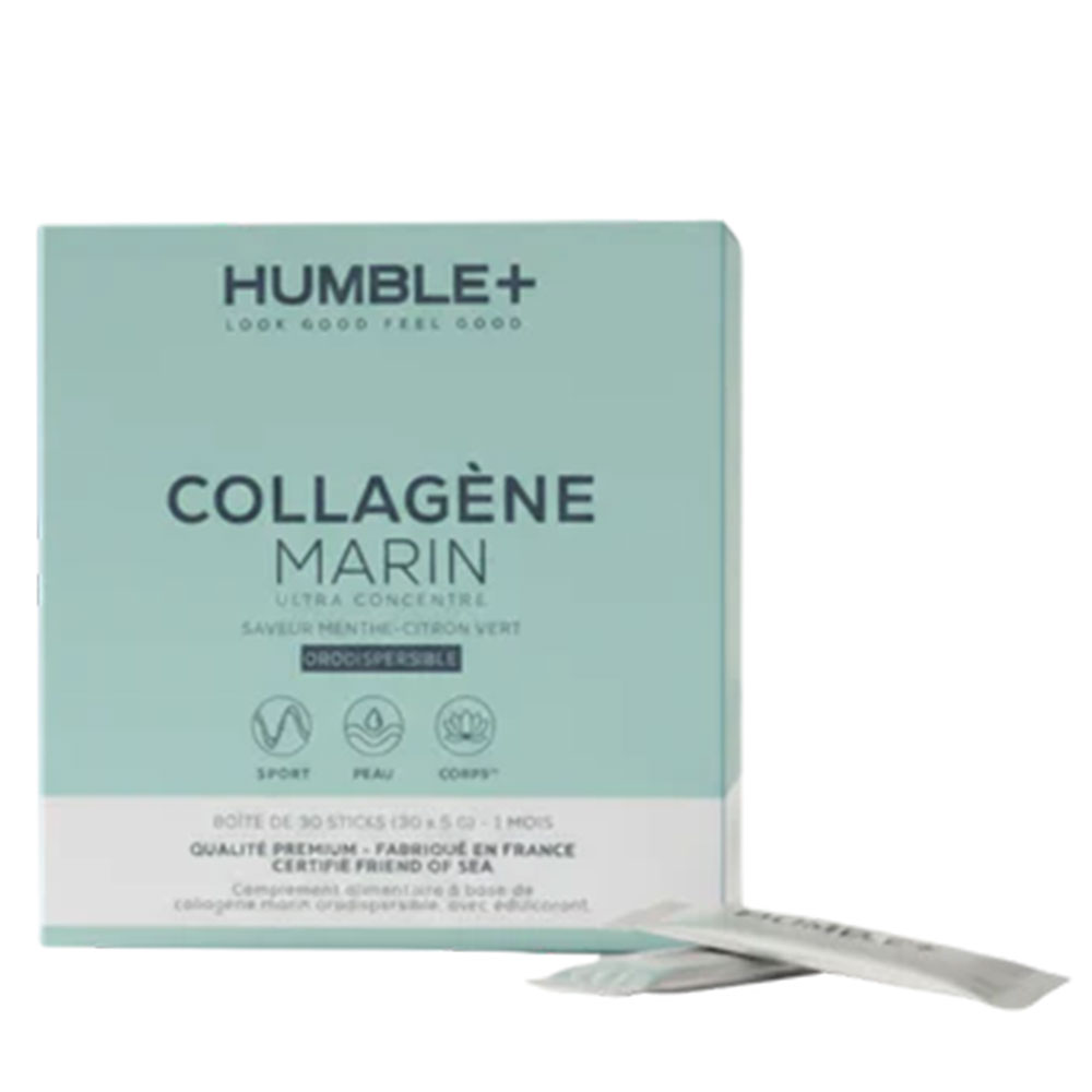 Humble+ Collagène marin ultra concentré Menthe Citron vert 30 sticks orodispersibles