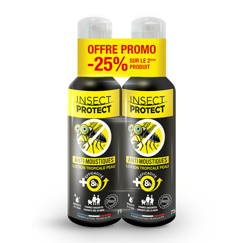Insect Protect Anti-Moustiques Lotion Tropicale Peau 2x75ml