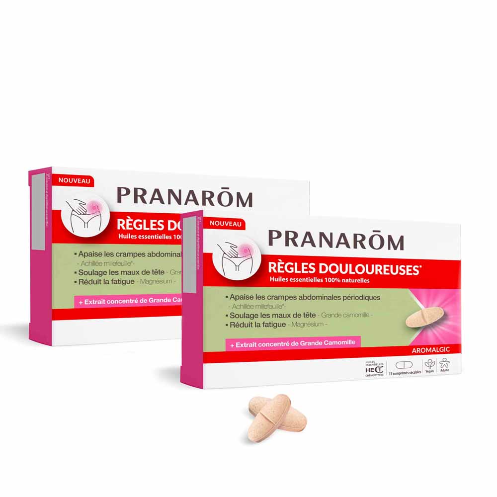 Pranarôm Aromalgic Duo Règles Douloureuses 15 comprimés x 2